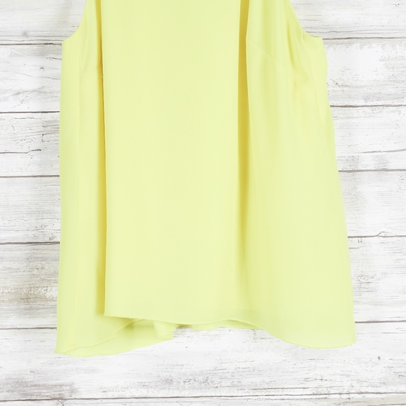 H&M Yellow Silk Cute Top sz 4 - Picture 6 of 7